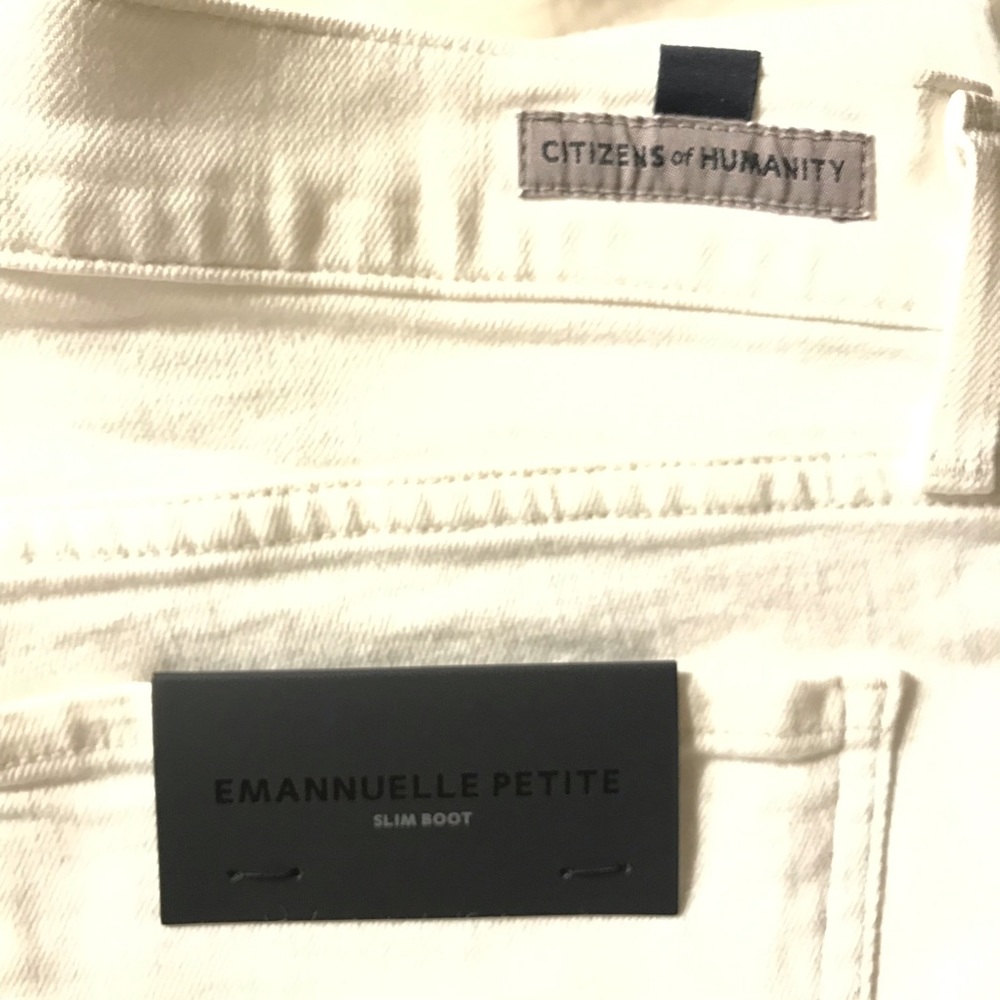 Citizens of Humanity Emannuelle Petite Slim Bootcut Jeans Size 31P in Sea Salt - Picture 4 of 11